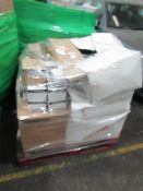 Pallet of CCTV Parts including Camera Housings, DVR's, PTZ Frames (minus the actual camera) and More