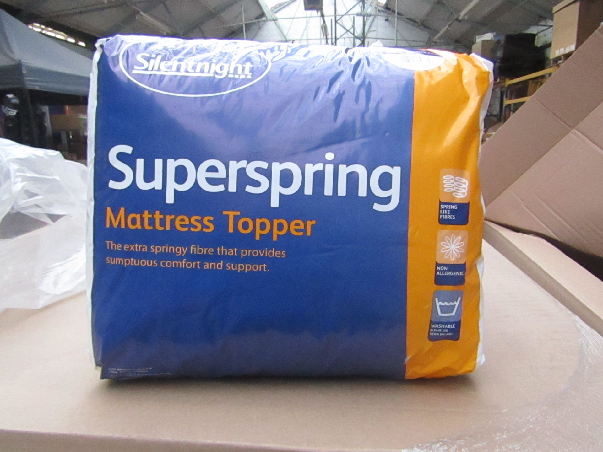 Silentnight Super Spring Mattress Topper, Kingsize, brand new and packaged. RRP £29.99