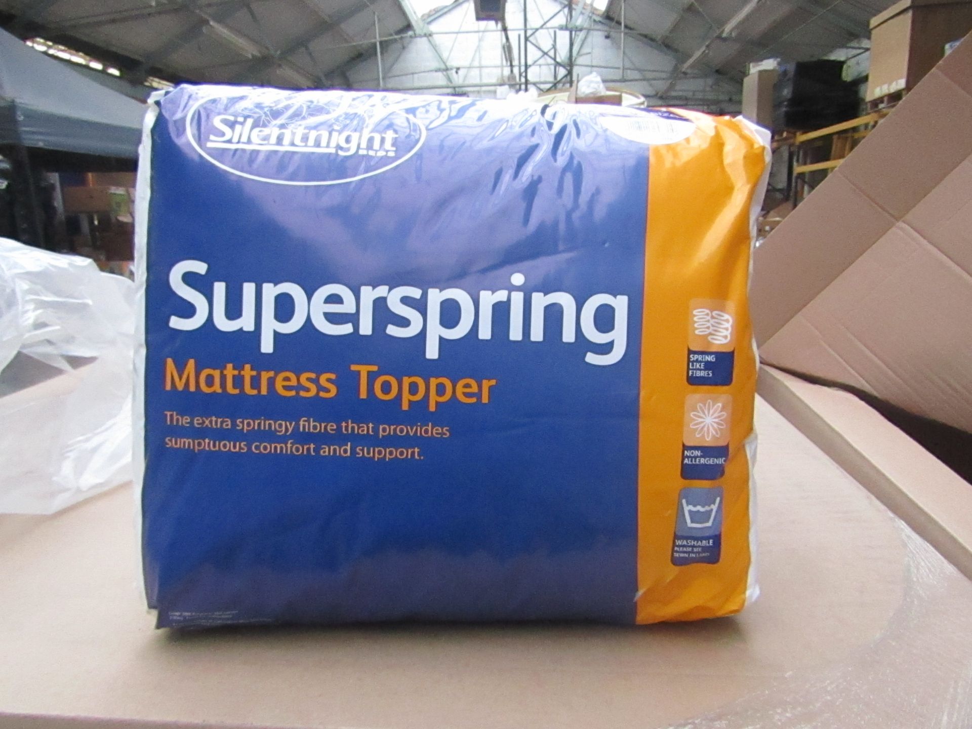 Silentnight Super Spring Mattress Topper, Kingsize, brand new and packaged. RRP £29.99