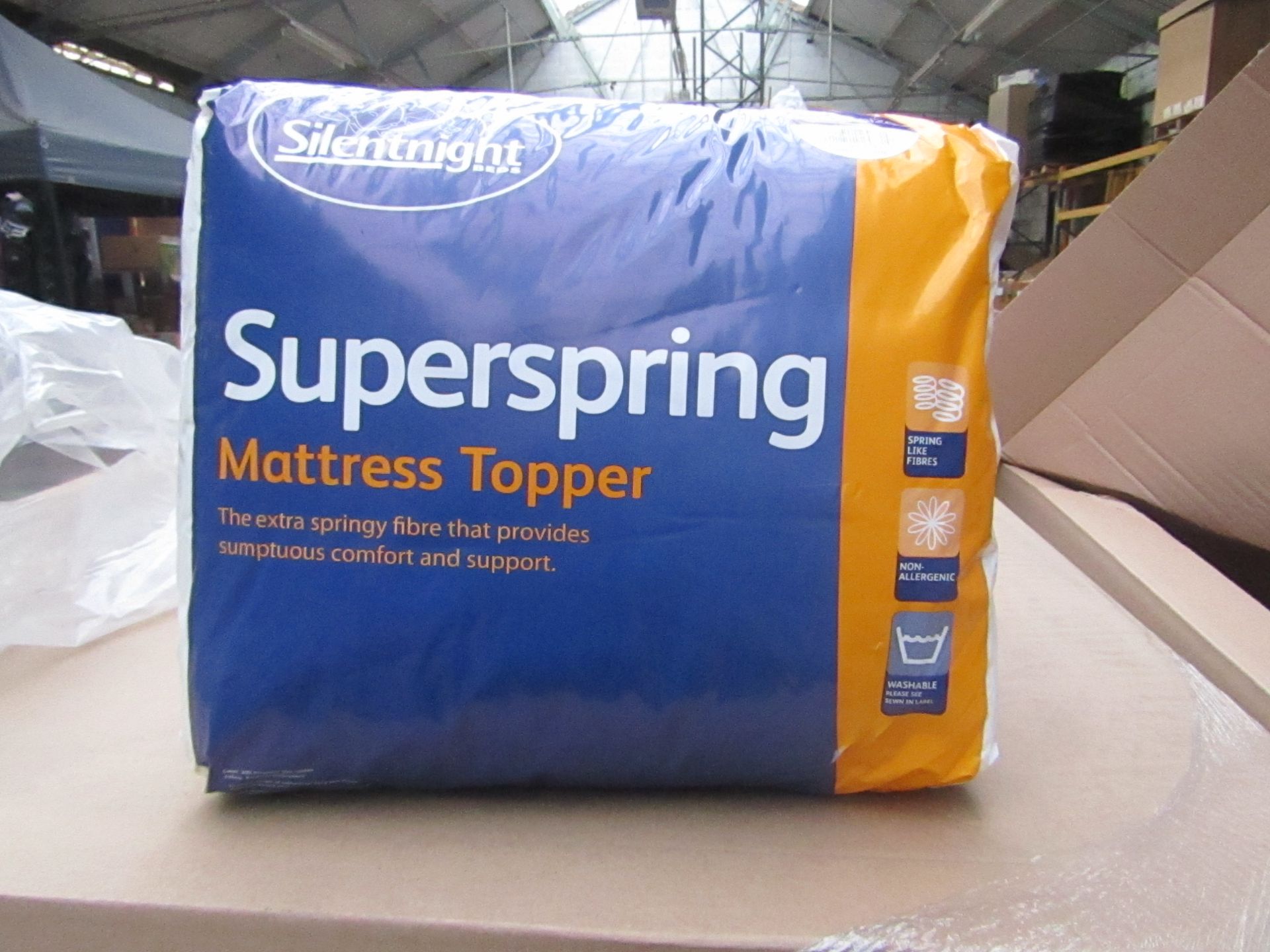 Silentnight Super Spring Mattress Topper, Kingsize, brand new and packaged. RRP £29.99