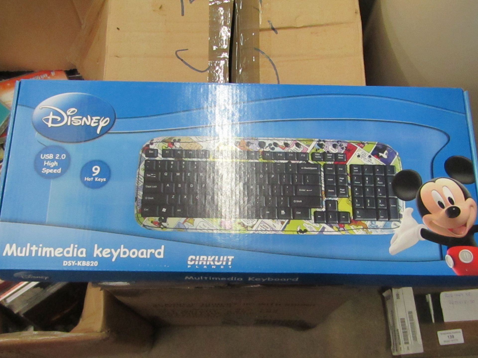 Disney Mickey Mouse keyboard, new and boxed.