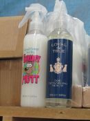 2x packs of 6 dog shampoo/conditioner/fragrance, new.