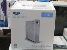 Lacie d2 quadra 2TB professional hard disk case. Unchecked & boxed.