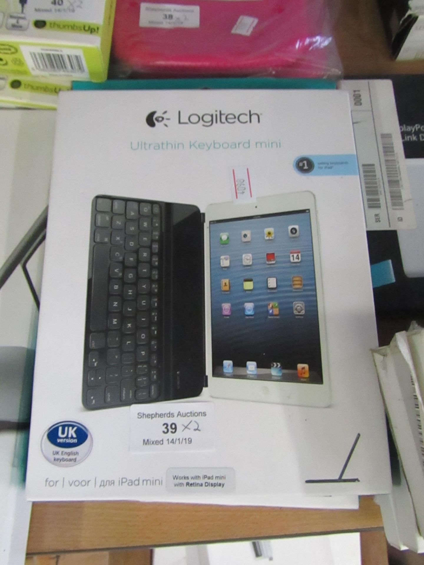 2x Logitech ultra thin keyboard mini, both boxed.