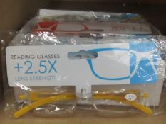12x Various reading glasses, all new and packaged.