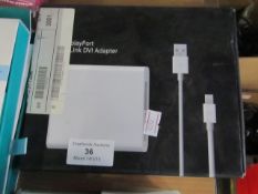 Apple mini display port to dual-link DVI adaptor, untested and boxed.