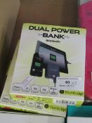 2x Dual power bank 6600mAh, both untested and boxed.