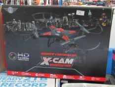 Remote controlled X-cam quadcopter. Unchecked & boxed.