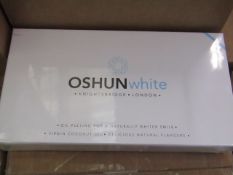 20x Oshun White spearmint flavoured teeth whitening kits, all new and boxed.