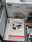 2x Items being; Lacie eSata Hub Thunderbolt Series drives, case only, boxed Gameware Nintendo DSi