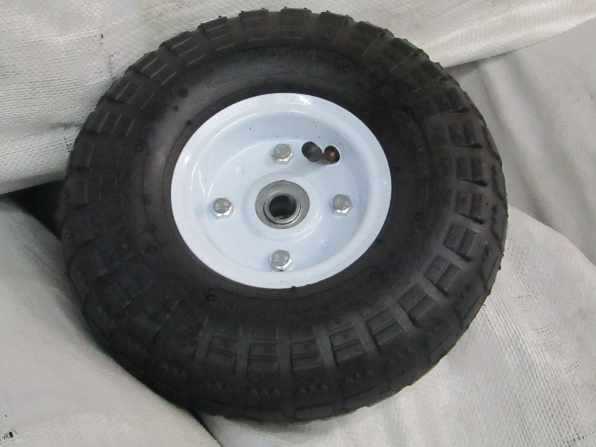 1 x Nylon tube tyre for Heavy duty sack trucks etc; new and all pumped up.