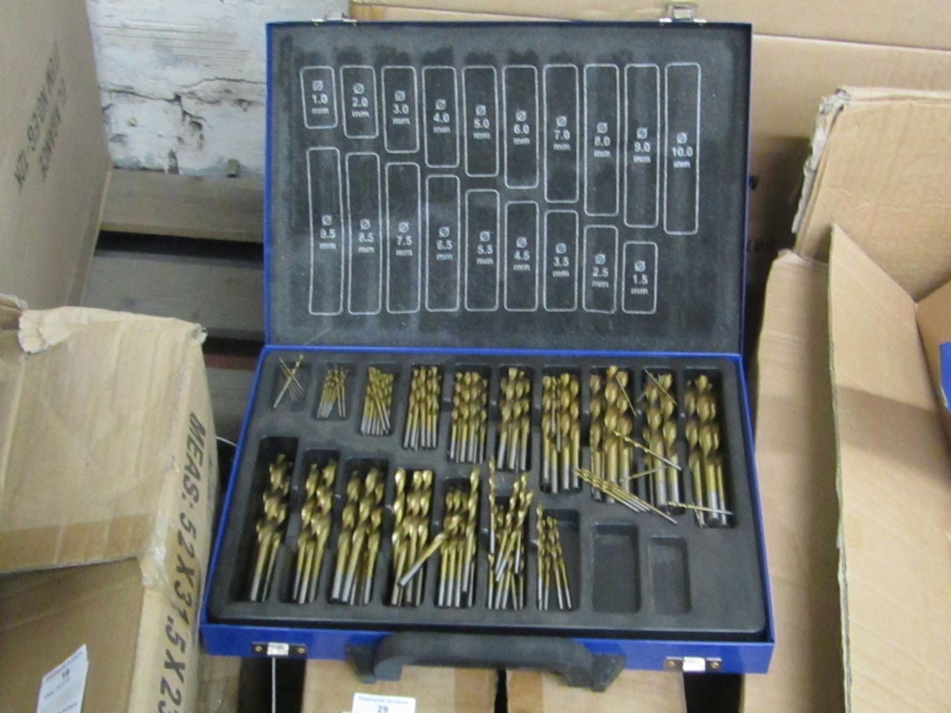 Bosenda Professional 170 piece Drill bit set in metal organising case, new, drill bit range