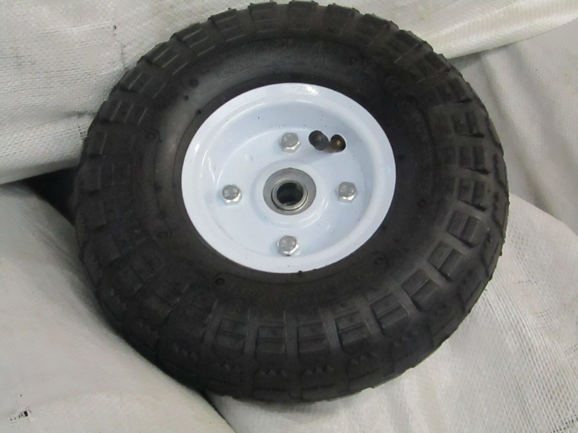 1 x Nylon tube tyre for Heavy duty sack trucks etc; new and all pumped up.