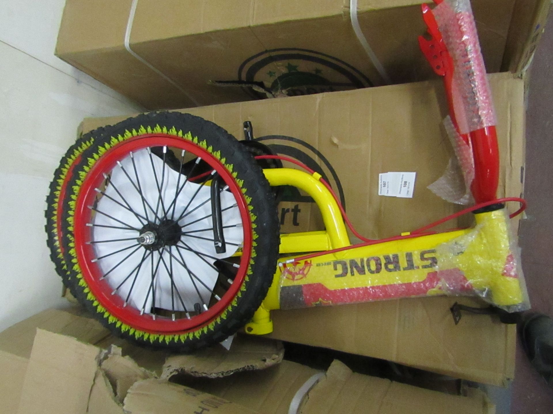 16" Child's Bike new and Boxed, comes complete with front basket, mud guards, water bottle and