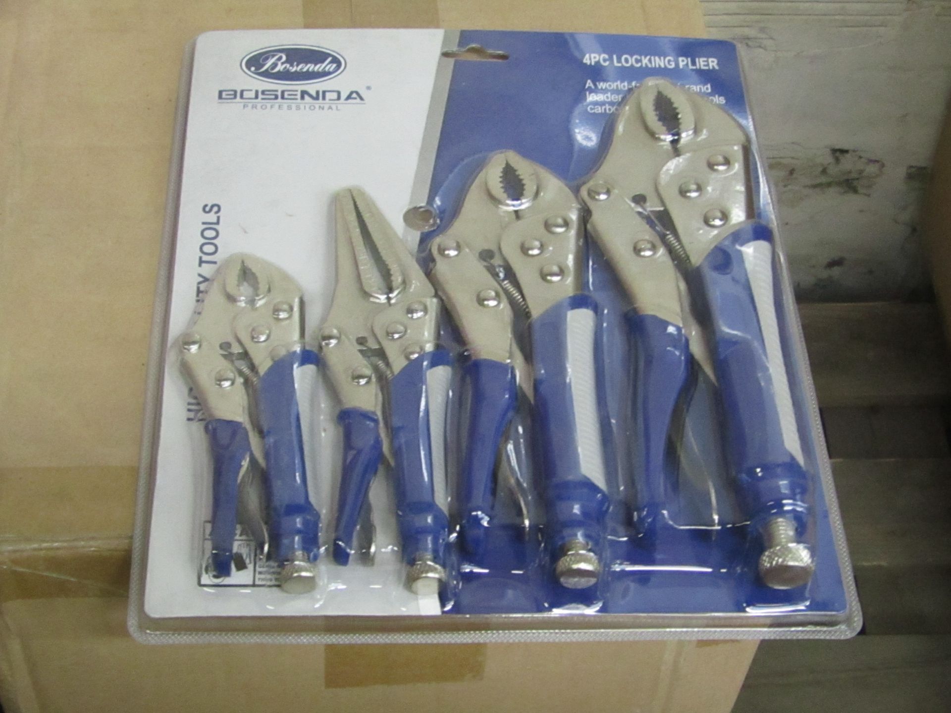 Bosenda 4 piece Locking Plier set, new and still blister packed.