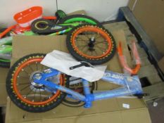 14" Child's Bike new and Boxed, comes complete with front basket, mud guards, water bottle and