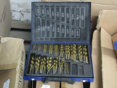 Bosenda Professional 170 piece Drill bit set in metal organising case, new, drill bit range