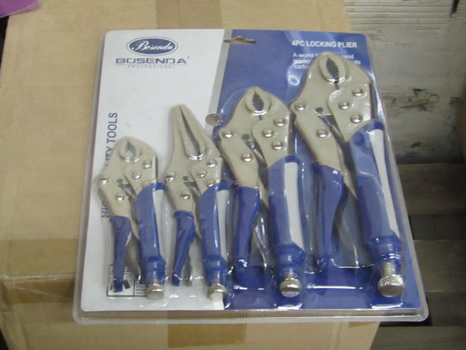 Bosenda 4 piece Locking Plier set, new and still blister packed.