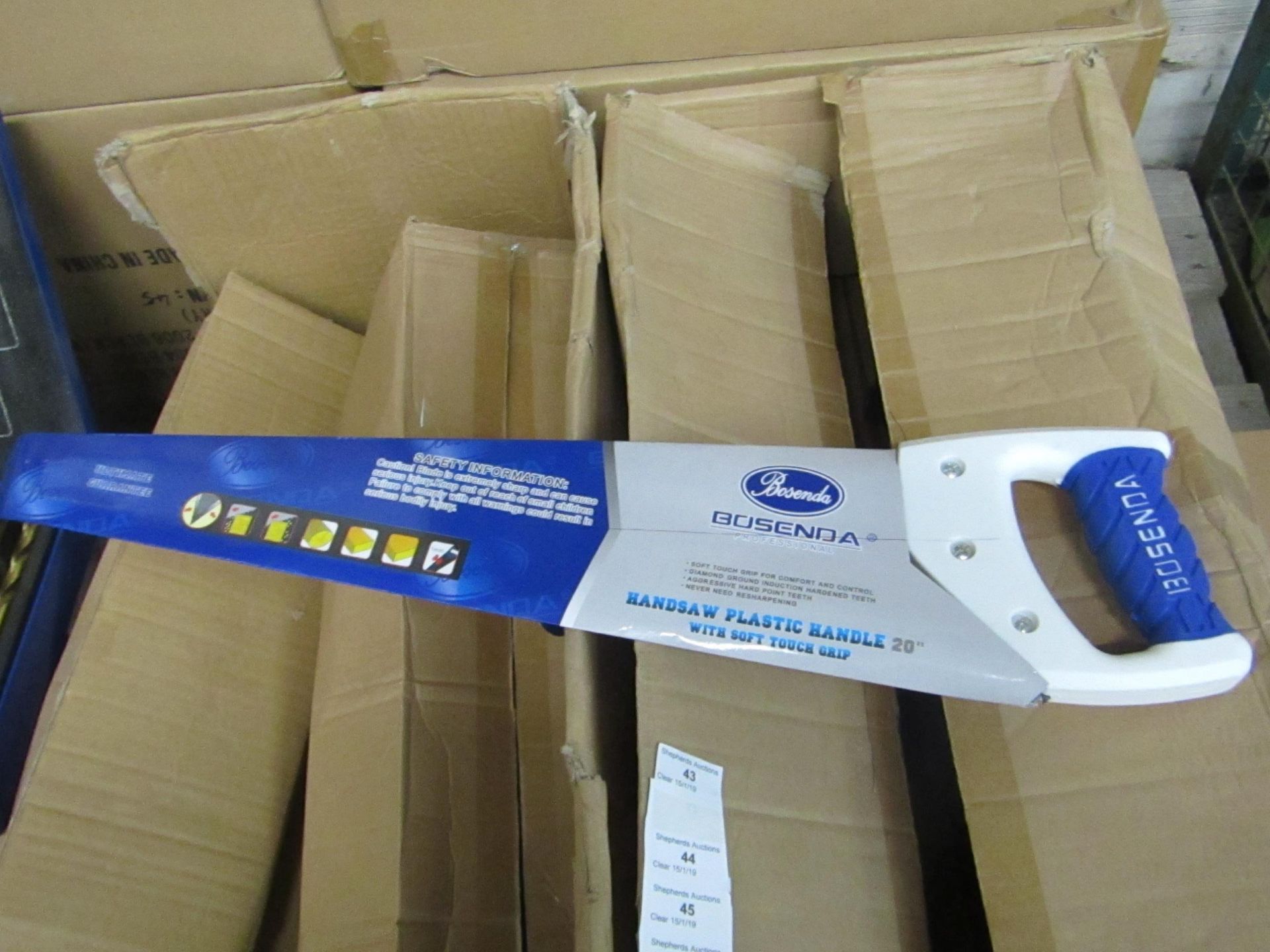 Bosenda Professional 20" Hand saw with Soft touch grip handle, new.