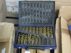 Bosenda Professional 170 piece Drill bit set in metal organising case, new, drill bit range