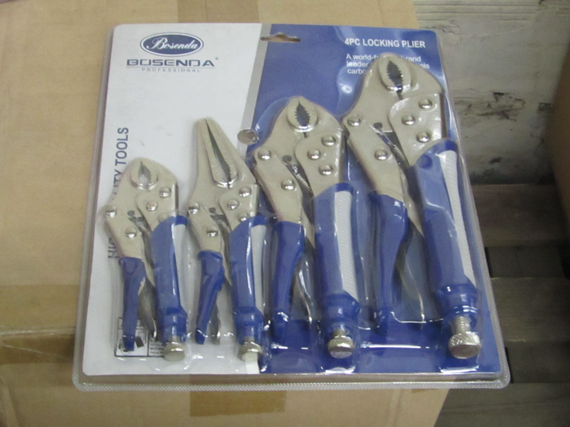 Bosenda 4 piece Locking Plier set, new and still blister packed.