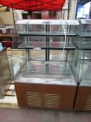 2 Shelf display refrigerator, this item was working at the time of being removed from the coffee