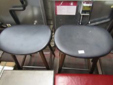 2x Curved high stools.