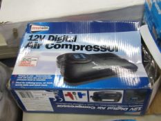 12v Digital air compressor, unchecked and boxed.
