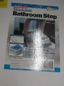 2x Stackable bathroom step, both unchecked and boxed.
