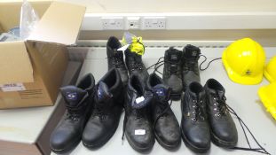 5 pairs of Steel Toe Cap Work Boots being size 12,10,9 & ladies size 5