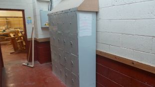 Bank of 20 Lockers (no keys but they are open)