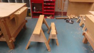 1 x pair of Wooden Saw Horses size approx 2ft