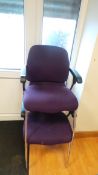 2 x Upholstered Office Chairs