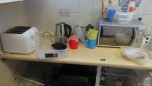 Contents of staff Canteen being Fridge, Microwave, Kettle & Toaster, etc (Water Boiler not