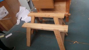 1 x pair of Wooden Saw Horses size approx 3ft