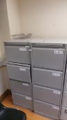 2 x Bisley 4 drawer Metal Filing Cabinets (unlocked)