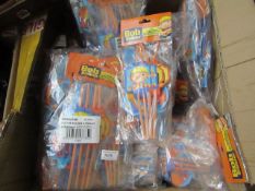 Box of bob the builder straws with 4 packs in a bag , new and packaged.