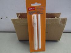 3 x Boxes of 2 Staples retractable erasers , new and packaged.