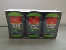 6 x packs of 6 crocs shine polisher , new and packaged.