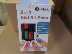 10 x of Otanel 2 in 1 nail art pens , new and packaged.