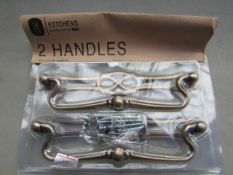 6 x packs of 2 B&Q ornate drop handle comes with screws , new and packaged.