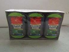 6 x packs of 6 crocs shine polisher , new and packaged.