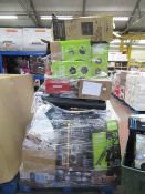 Pallet of approx 50x various salvage household electrical items, all of which have faults