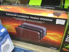 Connect-it coloured convector heater 2000w, tested working and boxed