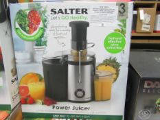 Salter power juicer, tested working and boxed