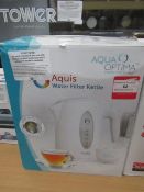 Aqua Optima Aquis water filter kettle, tested working and boxed