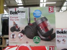 Beldray compact vac lite vacuum cleaner, tested working and boxed