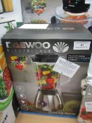 Daewoo electricals 500w glass jug blender, tested working and boxed