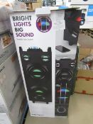 Intempo Bright Lights Big Sound portable party system, tested working and boxed.