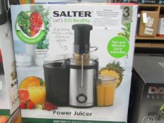 Salter power juicer, tested working and boxed